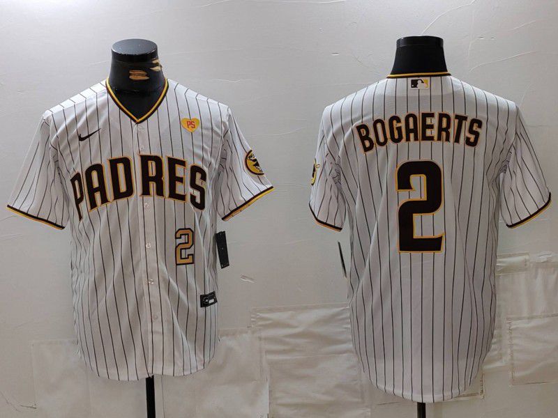 Men San Diego Padres #2 Bogaerts White Stripe Game 2024 Nike MLB Jersey style 5->san diego padres->MLB Jersey